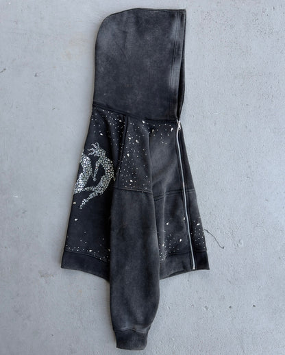 AW RHINESTONE ZIP UP