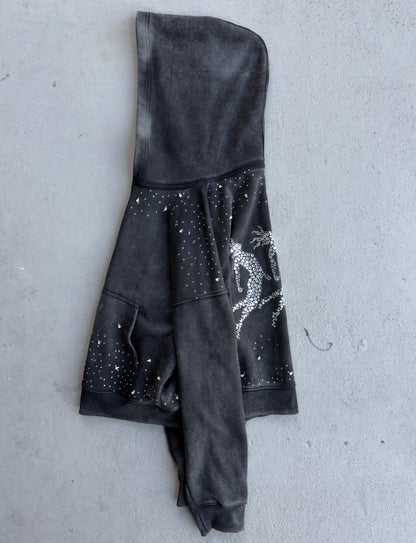 AW RHINESTONE ZIP UP