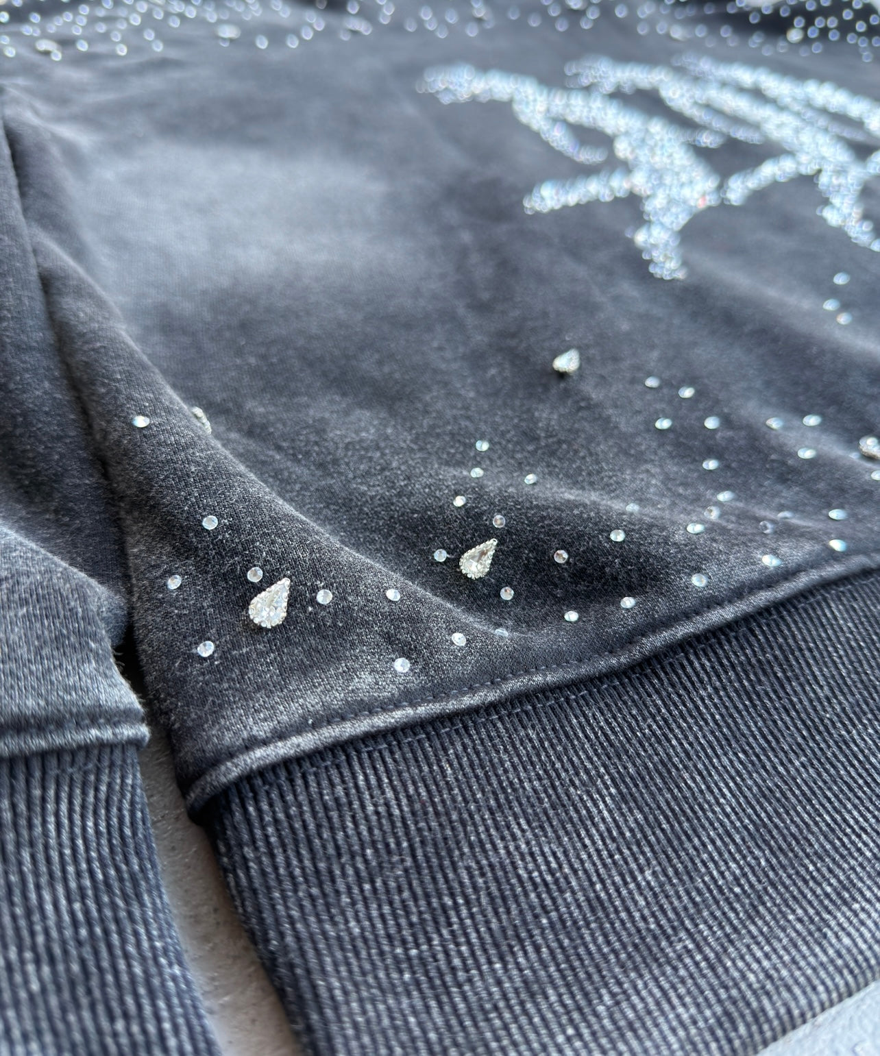 AW RHINESTONE ZIP UP