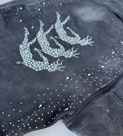 AW RHINESTONE ZIP UP