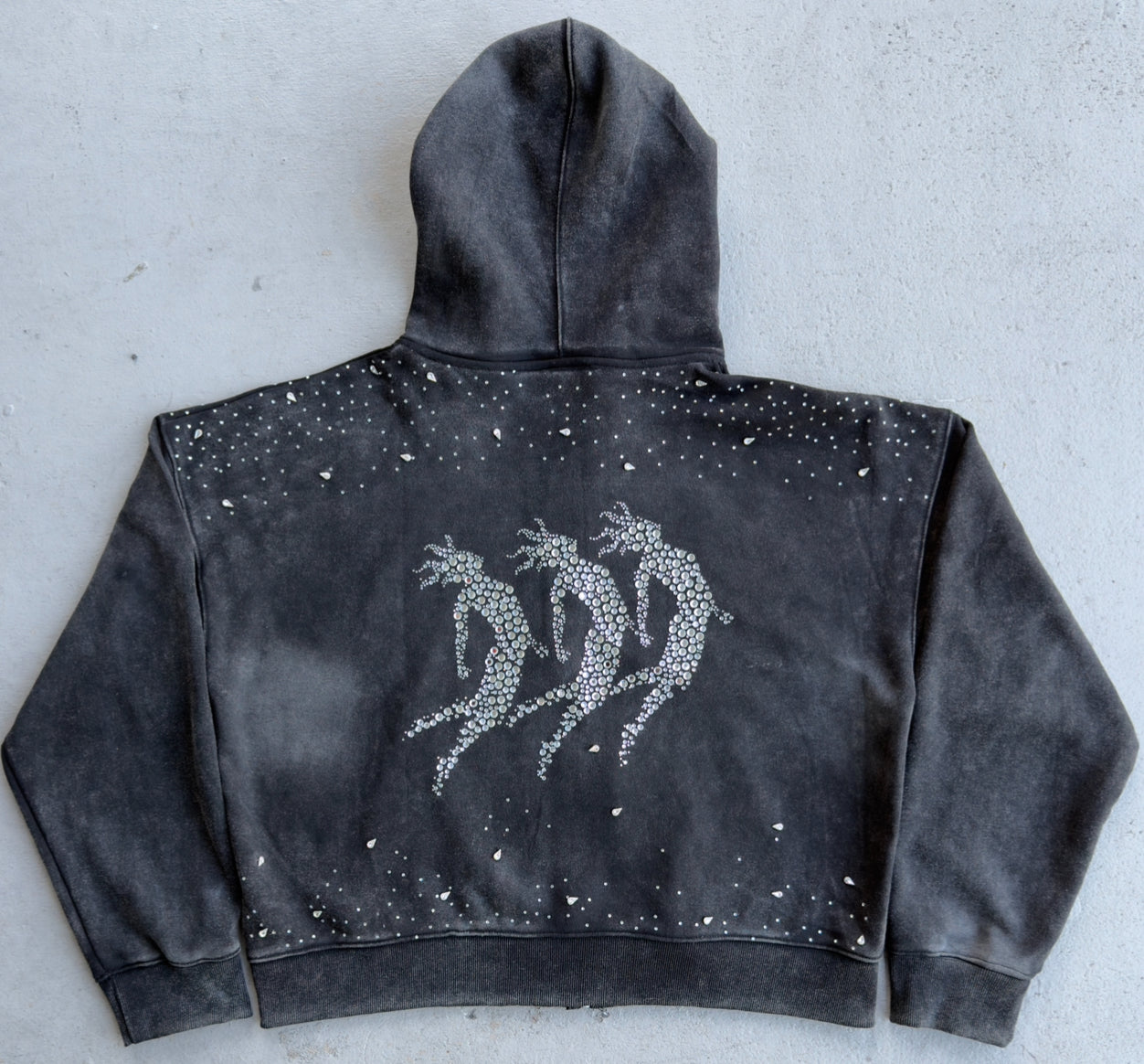 AW RHINESTONE ZIP UP